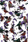 四方连续迷彩鸟装饰印花图案