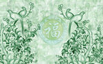 玉雕福背景墙