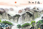 江山多娇山水国画