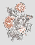 高清手绘写实印花