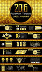 2016土豪金企业PPT模板