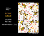 欧式建筑蝴蝶图案