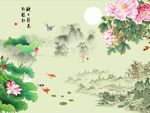 映日荷花牡丹图