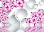 3D梦幻花倒影