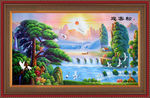 油画山水