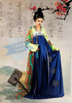 汉服古装女人插画分层