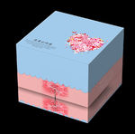 粉色少女风心形蛋糕盒效果图