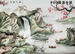 中国水墨山水国画