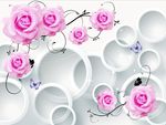 3D玫瑰花