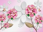 3D牡丹花