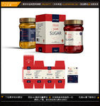 蜂蜜果酱草莓酱包装设计平面图