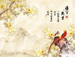 彩雕玉兰花