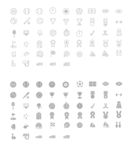 细线+实心运动相关图标组