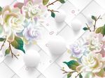 3D玫瑰花