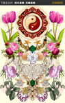 金银珠宝花卉图案