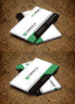 绿色清新名片设计图片