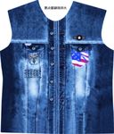 牛仔衫-英文国旗