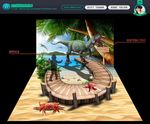 沙滩 3d地画 3d墙画