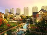 流水人家别墅区景观效果图