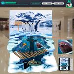 3d地画 冰川 企鹅