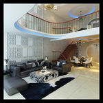 别墅客厅沙发背景效果图