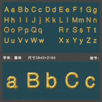 牛仔底纹刺绣字体