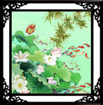 荷花装饰画