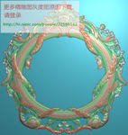 洋花镜框边框门上花精雕图