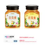 蜂蜜包装  平面图