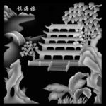 镇海楼八大名楼灰度图