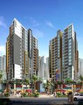 繁华商业步行街白天建筑效果图