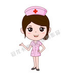 卡通美女护士矢量图