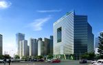 商务CBD多功能大厦白天建筑效