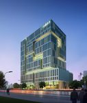 方格子设计公司夜景建筑效果图