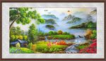 油画江山如画