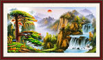 迎客松油画