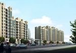 住宅商业街白天建筑效果图