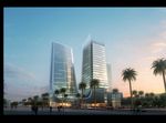 国际商业中心黄昏建筑效果图