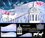 淡紫色主题婚礼 时尚婚礼背景