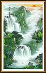 竖幅山水画