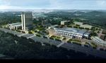 汽车站接洽点鸟瞰建筑效果图