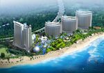 海边住宅鸟瞰建筑效果图