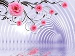 3D空间玫瑰花