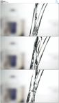 倒水清澈干净的水流