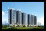 高层住宅白天建筑效果图