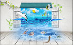 3D立体海水背景墙装饰画