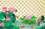 荷花背景墙