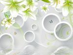 3D圆圈百合花