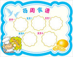 每周食谱 幼儿健康营养食谱模版