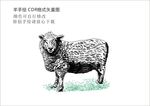 羊手绘矢量图